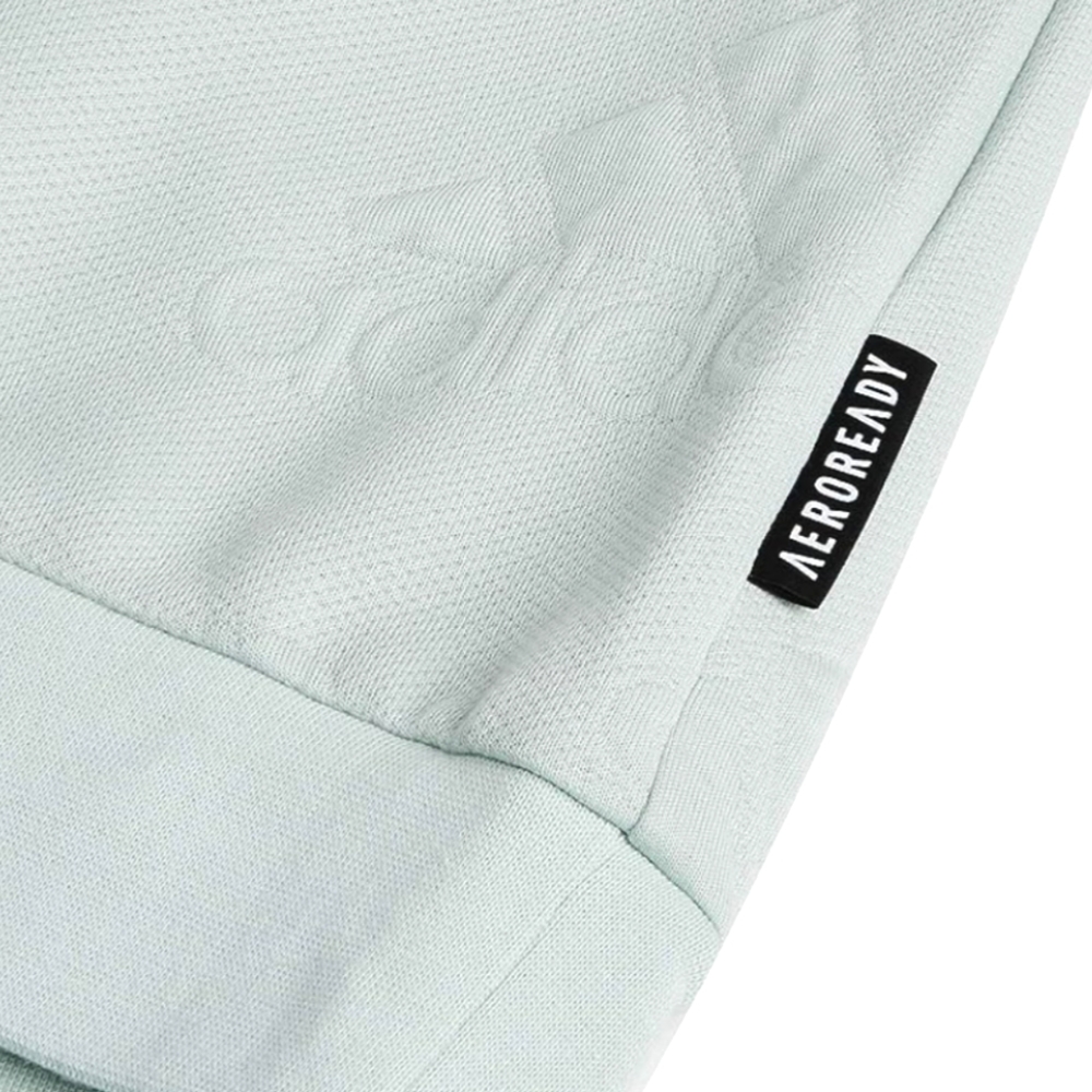 Adidas || Aeroready Jacquard Logo Half Zip Sweater, Size XS, Mint Green - Picture 5 of 6